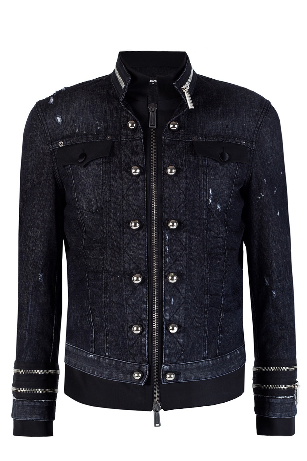 Dsquared2 Band collar denim jacket | Men's Clothing | Vitkac